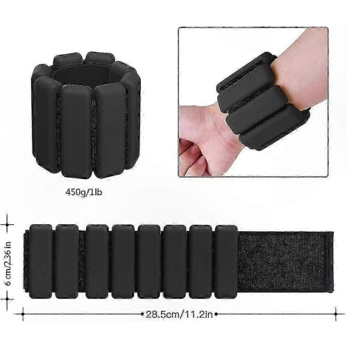 Adjustable Wrist Ankle Weights with Secure Hook Loop Closure, Sweat Resistant for Exercise 2
