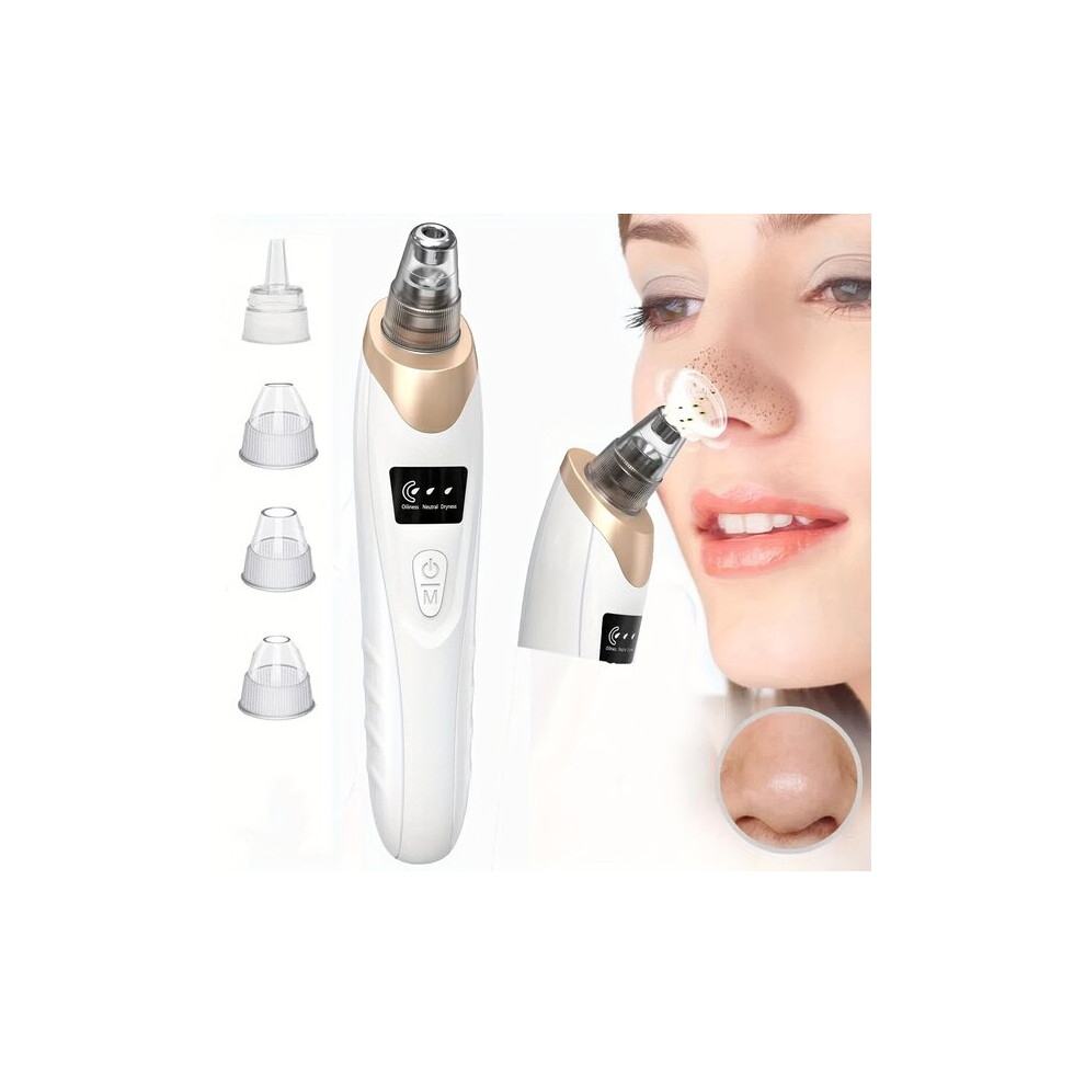 Electric Facial Cleansing Device, 3-Level Vacuum Suction for Blackhead and Oil Removal, USB Rechargeable