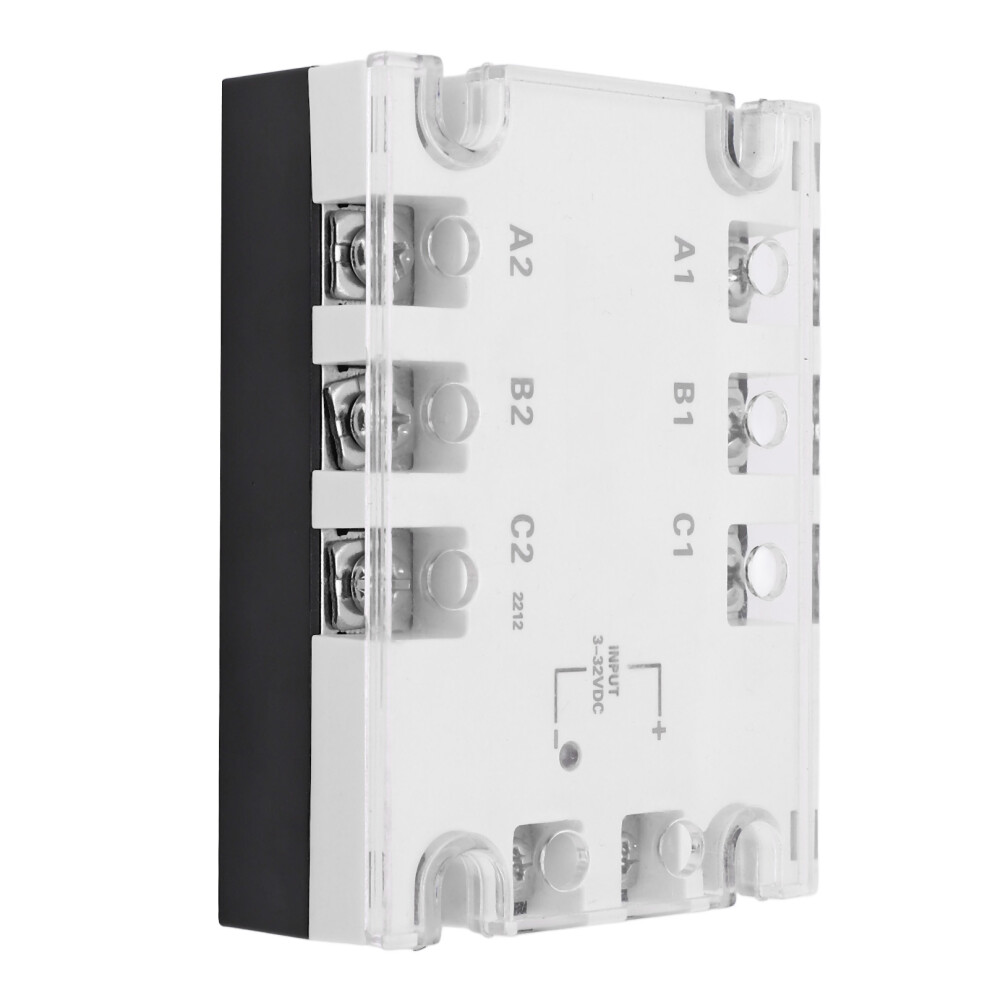 3-32Vdc To 480Vac 10A White 3 Phase Solid State Relay Noiseless 5011389668205