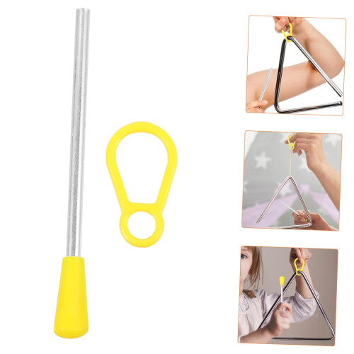 Professional Triangle Mallet with Balanced Grip for Orchestra Percussion, Durable Iron Beater 2