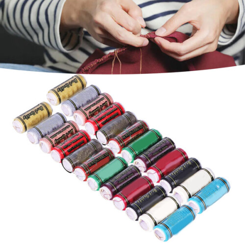 Strong Polyester Sewing Thread, 24 Individually Wrapped Spools, Resists Fading Breakage for Garment and Craft Projects 1