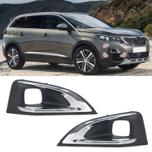 Car Front Bumper Lower Grille Fog Lamp Cover No Sensor Hole Fog Light Cover Trims for 4008 5008 Left