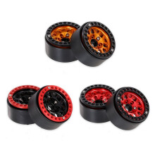 8 Stücke 1.9 Metall Perlenverschluss Rad Naben Felge Für 1/10 RC Crawler Axial SCX10 90046 AXI03007 TRX4 RedCat D90,Orange