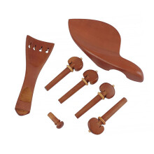 Jujube Wood Violin Parts Set with Chinrest Pegs and Tailpiece for Upgrade and Replacement