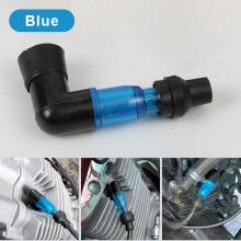 (Blue)SEAMETAL Motorcycle Flash Spark Plug Cap Universall Motorcycle Ignition Spark Plug Cap 90Degree