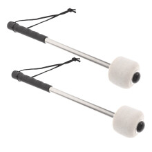 Professional Stainless Steel Bass Drum Mallets with Wool Felt Heads and Ergonomic Non Slip Grip