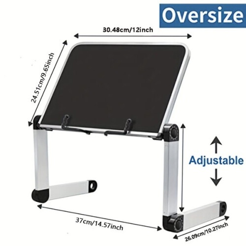 Aluminium Reading Stand, Adjustable Height Angle Document Holder with Non-Slip Base, for Textbooks and Tablets 2