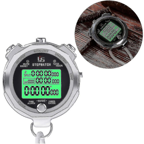 Precision Digital Stopwatch with 2-Lap Memory, Backlight Display and Football Match Mode 1