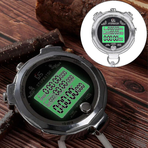 Precision Digital Stopwatch with 2-Lap Memory, Backlight Display and Football Match Mode 2