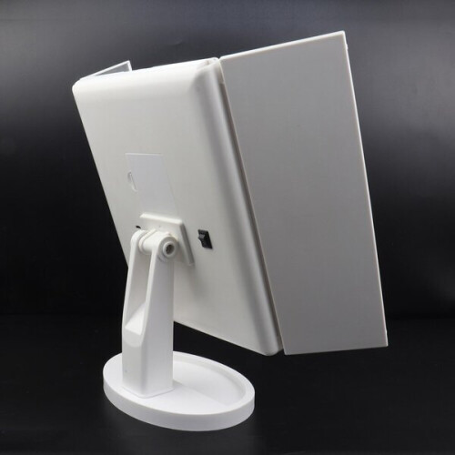 LED Makeup Mirror 3-Panel Design with Dimmable LED Lights, Wide Stable Stand, Adjustable Viewing Angles, Black or White Colour 1