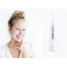 Irrigador Bucal Portátil com 3 Modos e Tanque de 150ml, Fio Dental Sem Fio com Bateria de 4 Semanas, À Prova d'Água IPX7 e Limpeza de Língua