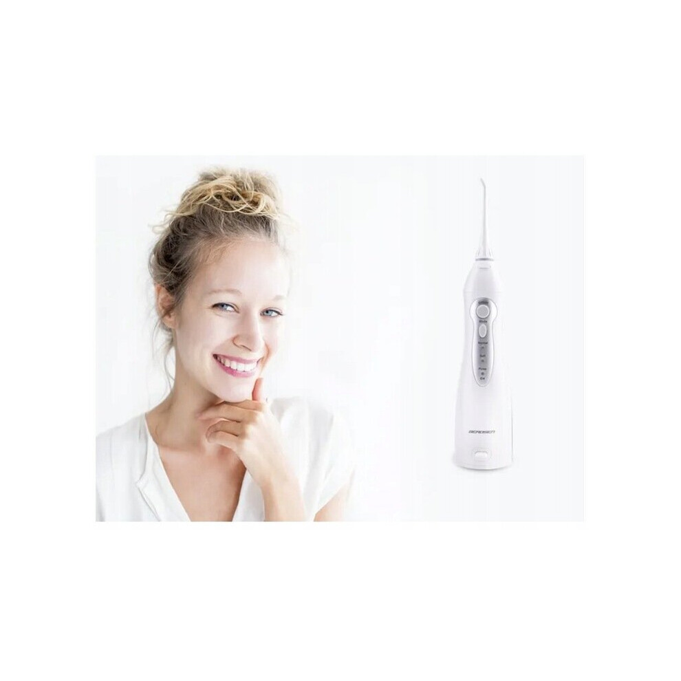 Portable Oral Irrigator with 3 Modes 150ml Tank, Cordless Dental Flosser with 4-Week Battery, IPX7 Waterproof and Tongue Cleaner