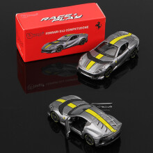 (812 Gray)Bburago 1:64 Ferrari Daytona SP3 812 Competizione Car Model Alloy Miniature Diecast Vehicles