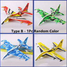 (Type B - 1Pc)Electric Foam Plane Glider Hand Airplanes Capacitor with LED Light Outdoor Aircraft Model