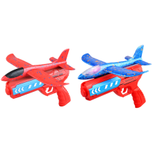 (Style B and Style D)Glowing Foam Aircraft 10m Launcher Catapult Aircraft Gun Toy Children's Outdoor