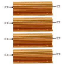 4X Gold Aluminum Clad Power Resistor Resistance 100W, 8 Ohm 8R