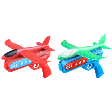 (Style B and Style C)Glowing Foam Aircraft 10m Launcher Catapult Aircraft Gun Toy Children's Outdoor