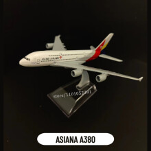 (7.Asiana A380)Scale 1:400 Metal Aircraft Replica Delta B747 Plane Boeing Airbus Model Aviation Diecast