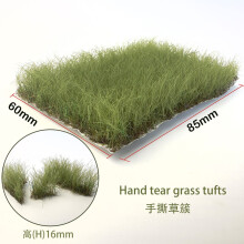 (dongou)Height 16mm Artificial Grass Tufts Miniature Bushes Plant Cluster For Diy Model Sand Table Scene