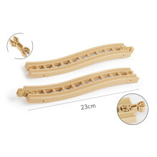 (Wooden track 2pc A25)Children Wooden Train Track Accessories Beech Wood All Kinds of Wooden Railway