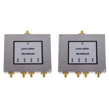 2X 4 Way SMA Power Splitter 380Mhz-2500MHz,SMA Female Power Divider Signal Cable Splitter Female Divider