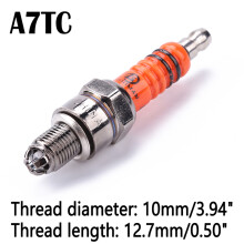 (A7TC-2 Stück) 1 Stück Rennzündkerze D8TC A7TC Hochleistungs-3-Elektroden-Motorradzündkerze für Honda