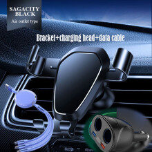(black-Purple)Car Charger Cigarette Lighter Adaptor 120W Power Adapter Two Way Switch 12V/24V Car Power
