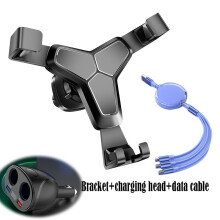(Schwarz-Lila) Auto-Handyhalterungsset, Autoladegerät-Zigarettenanzünderadapter 120W Netzteil (zwei
