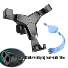 (schwarz-blau) Auto-Handyhalterungsset, Autoladegerät-Zigarettenanzünderadapter 120W Netzteil (zwei