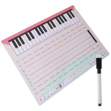 Music Staff Whiteboard with Clear Lines, Erasable Waterproof Surface and Pen for Teaching and Practice
