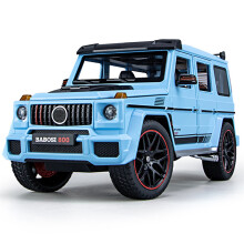 (Blue)New 1:18 Benz G800 Alloy Car Model Simulation Sound And Light Pull Back Toy Car Off-Road Suv Toy