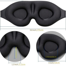 3D-slaapmasker met zacht, concaaf ontwerp, verstelbare bandjes, drukvrije lichtblokkering voor slapen, reizen en yoga.