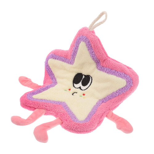2Pcs Cute Multi Color Hanging Loop Hand Towels Soft Absorbent for Home 2
