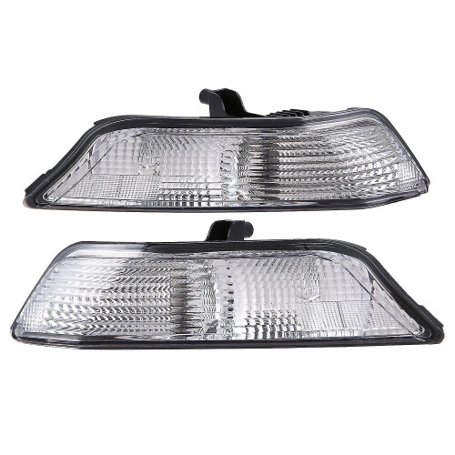 Parking Light Replacement Pair Compatible with Ford Focus 2015 2016 2017, Front Indicator Covers ABS White, Easy Installation