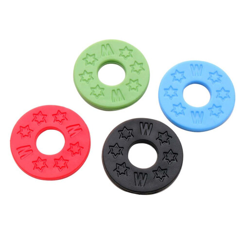 10pcs Black and Red Silicone Guitar Strap Locks Set, Secure Rubber Strap Blocks Protector 2