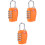 3Pcs Durable Tsa Approved Orange Combination Locks for Luggage 4