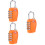 3Pcs Durable Tsa Approved Orange Combination Locks for Luggage 7