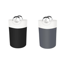 Opvouwbare wasmand (2 stuks), grote waterdichte wasmand met zachte aluminium handgreep, geschikt voor de was van het hele gezin, ruimtebesparend.