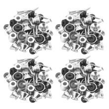 Guitare Basse Chrome En Metal Ailette Epingle Sangle Boutons Serrures Vis de Coussin (64 Pcs)