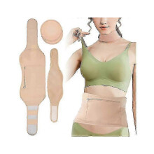 Castor Oil Pack with Leak-Proof Layer, Soft Fabric Waist, Neck Chest Packs Set, Adjustable Velcro, Washable Reusable