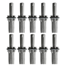 Metal Stone Splitting Wedges 10Pcs, Heat Treated for Hardness, Manual Tool to Split Rock Granite Marble Concrete, 16mm Diameter