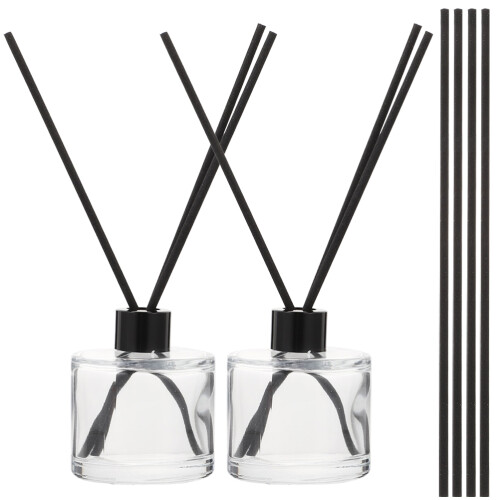4Sets Clear Glass Essential Oil Diffuser Bottles for Home Office Spa 1