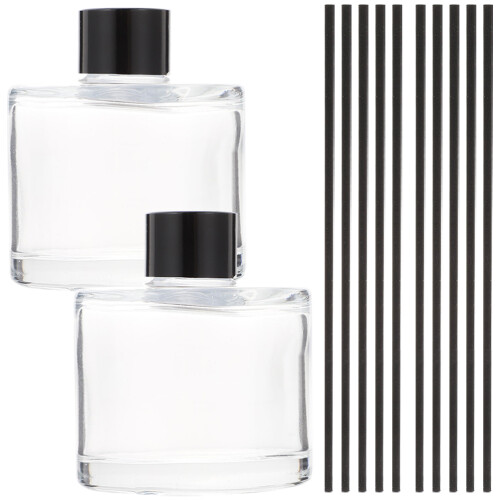 4Sets Clear Glass Essential Oil Diffuser Bottles for Home Office Spa 2