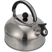 Fluitketel 3 liter, roestvrijstalen camping- en wandelpan met comfortabel handvat, draagbaar voor gebruik op het fornuis, op kantoor en thuis.