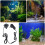 Fish Tank Light Black Round LED Diving Bubble Light for Aquariums 4