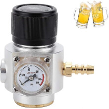 T21*4 Thread CO2 Regulator Kit for Home Brew Kegs, No Adapter Needed EU Standard Compliant, Adjustable Pressure Charger