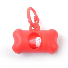 Hundekotbeutelspender, auslaufsichere, leicht zu öffnende Hundekotbeutel, leichter, knochenförmiger Halter mit praktischem Leinenclip