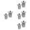 8Pcs Stainless Steel Tea Strainers Fine Mesh Home Silver Tea Infuser 6