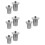 8Pcs Stainless Steel Tea Strainers Fine Mesh Home Silver Tea Infuser 7