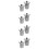 8Pcs Stainless Steel Tea Strainers Fine Mesh Home Silver Tea Infuser 8